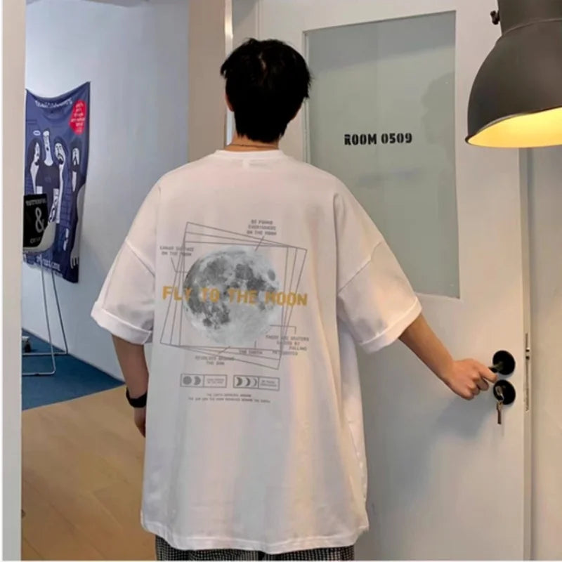 Korean Style Moon Pattern T-shirt