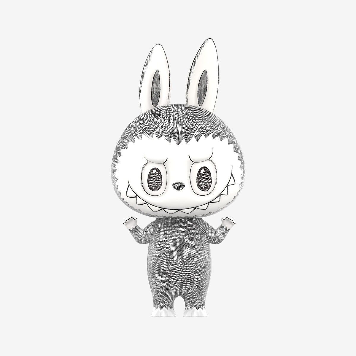 POP MART MEGA MEGA LABUBU 400% Sketch Collection Figurine, 13.8 Inch Height, Toys for Modern Home Décor, Collectible Art Toy