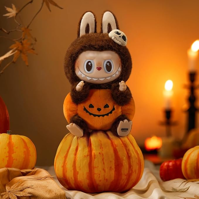 POP MART Happy Halloween Party Series-Sitting Pumpkin Vinyl Plush Pendant keychain