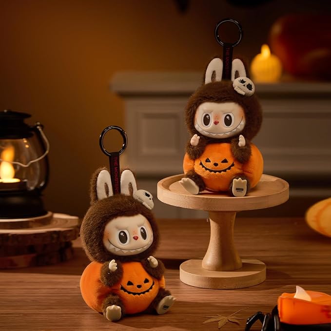 POP MART Happy Halloween Party Series-Sitting Pumpkin Vinyl Plush Pendant keychain