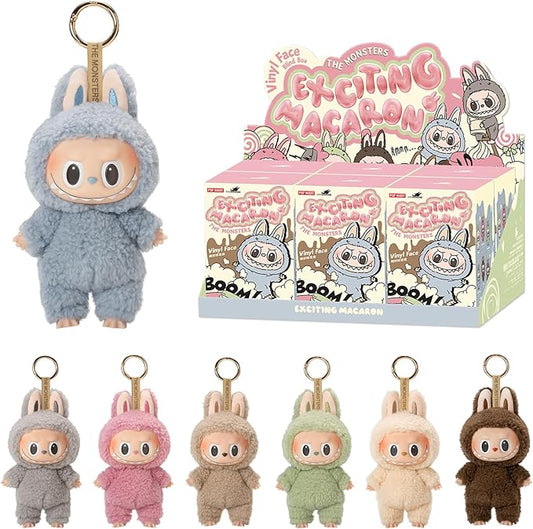 POPMART the Monsters - Tasty Macarons Vinyl Face Blind Box, Labubu Random Action Figures Collectible Toys Home Decorations