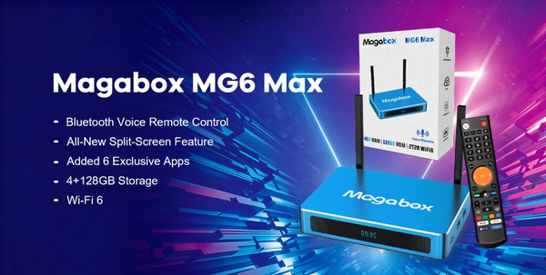 Newest version! 2026 Magabox MGo MAX Box 4GB + 128GB Voice Command Remote