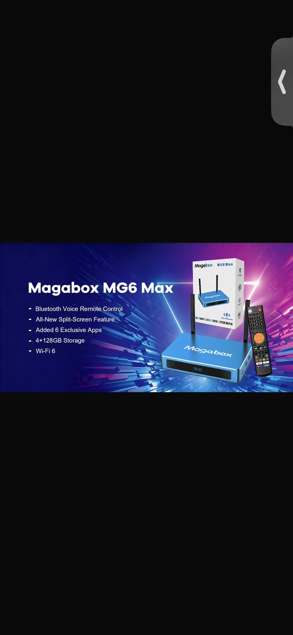 Newest version! 2026 Magabox MGo MAX Box 4GB + 128GB Voice Command Remote