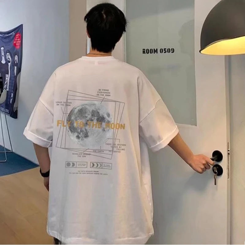 Korean Style Moon Pattern T-shirt