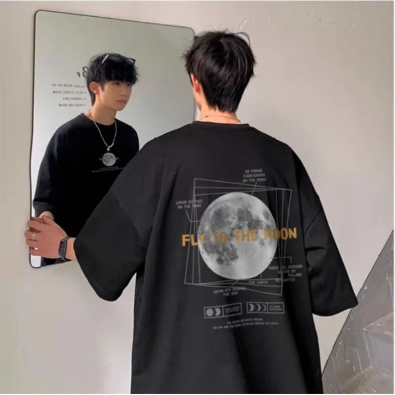 Korean Style Moon Pattern T-shirt