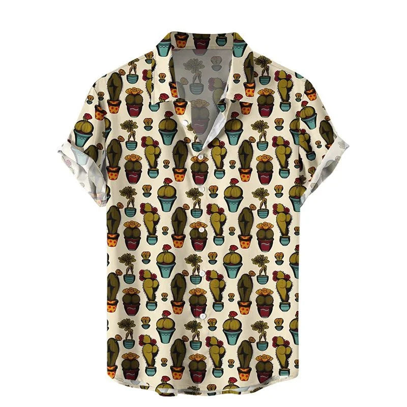 3D Style Mushroom Printed Shirts