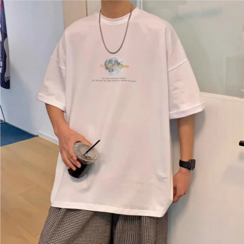 Korean Style Moon Pattern T-shirt