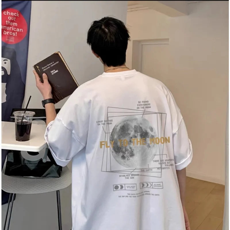 Korean Style Moon Pattern T-shirt