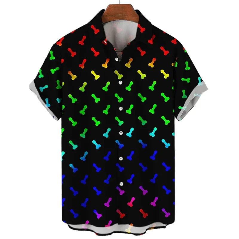 3D Style Mushroom Printed Shirts