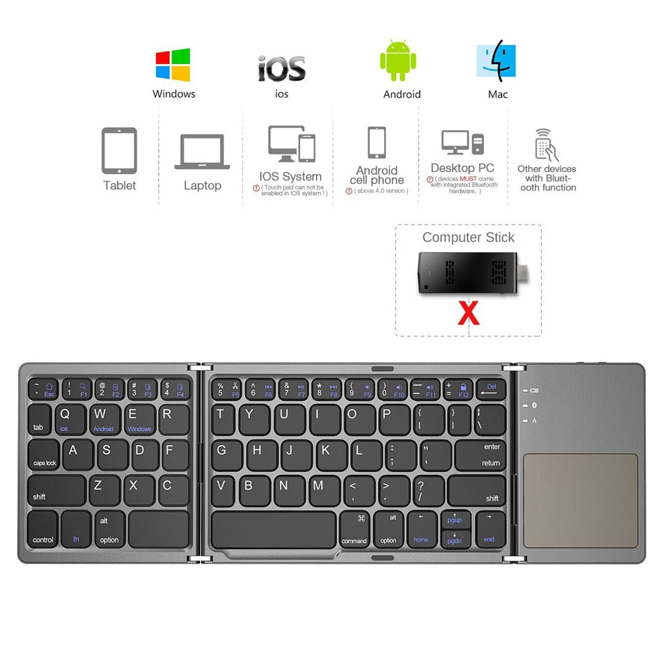 GADGETS4YOU™ Foldable Keypad Touchpad