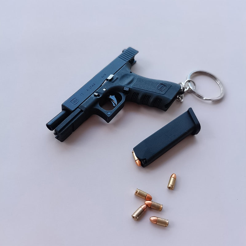 Metal Pistol Keychain