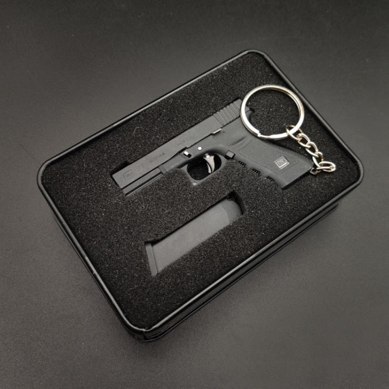 Metal Pistol Keychain