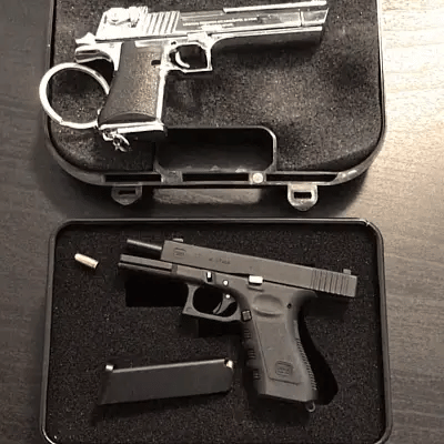 Metal Pistol Keychain
